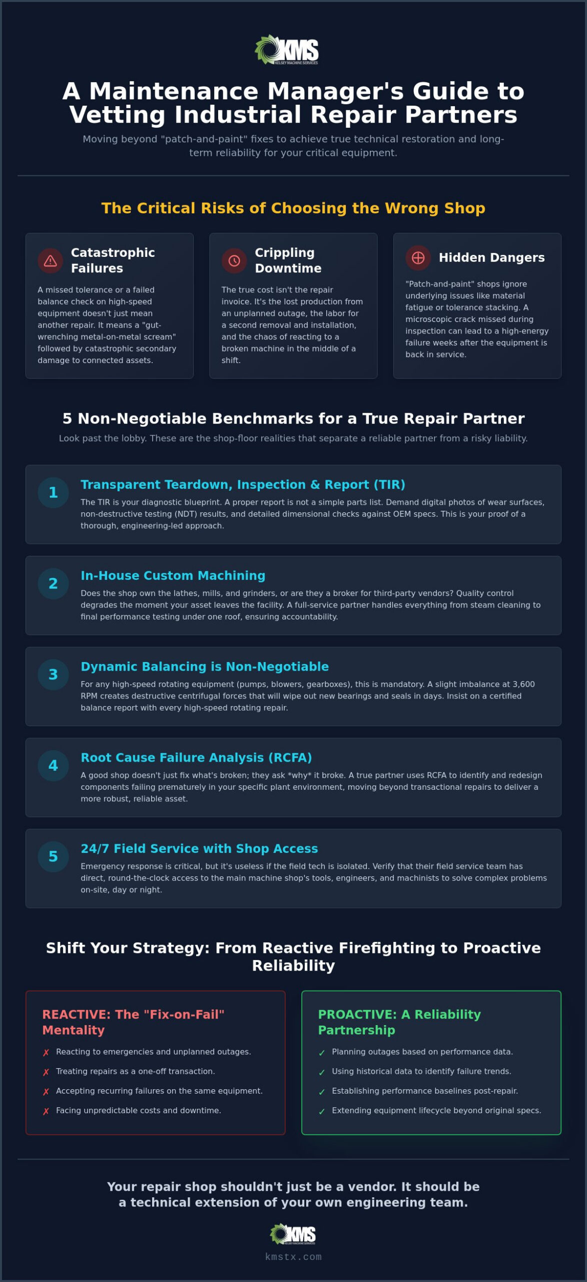 Finding a Reliable Industrial Repair Partner: A Guide to Heavy Rotating Equipment Restoration